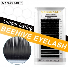 NAGARAKU Laser Beehive Eyelash Extension Longer Lasting Individual Eyelash Makeup Maquiagem Super High Quality Synthetic Mink