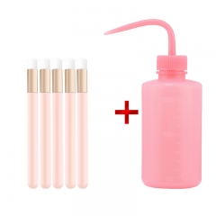Five Pink Brushes Pink Bottle