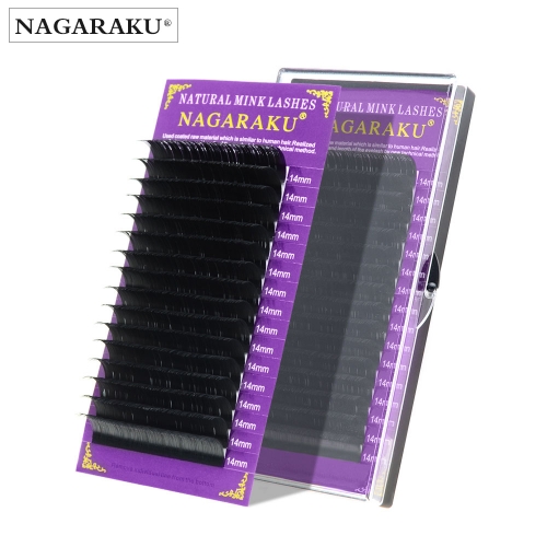 NAGARAKU 16 Lines Synthetic Mink Individual Eyelash Super Soft Gentle Eyelash Extension Makeup Russian Volume Lashes